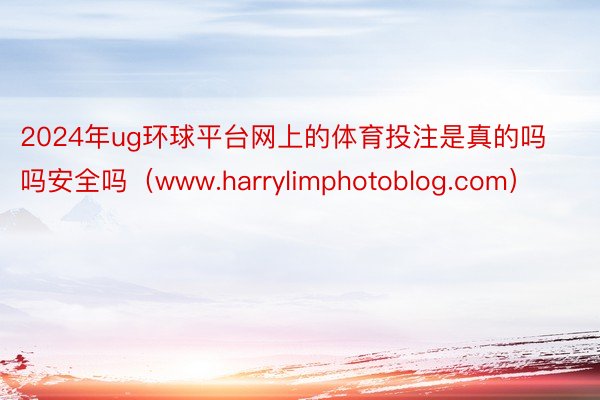 2024年ug环球平台网上的体育投注是真的吗吗安全吗（www.harrylimphotoblog.com）