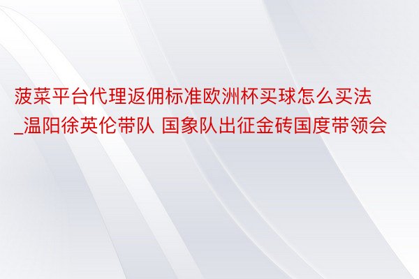 菠菜平台代理返佣标准欧洲杯买球怎么买法_温阳徐英伦带队 国象队出征金砖国度带领会